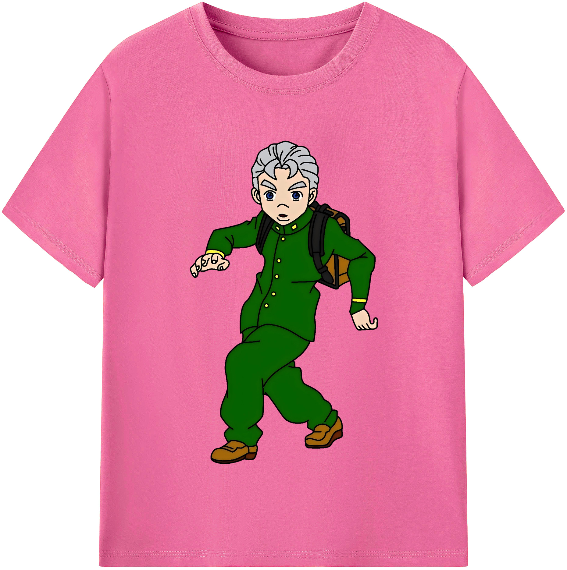 （画像用） ジョジョの奇妙な冒険 広瀨康一 JoJo's Bizarre Adventure Hirose Koichi レディースカジュアルプリントTシャツ（綿100％）